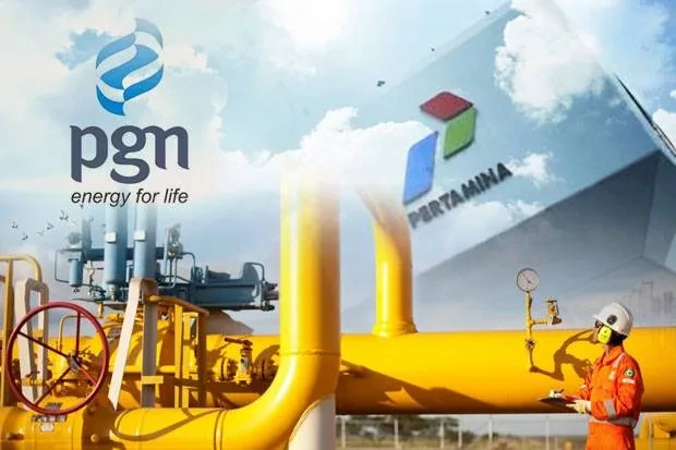 Ilustrasi infrastruktur gas PGN untuk target penyaluran 877 BBTUD pada 2026 melalui penguatan LNG, jargas, dan proyek energi rendah emisi